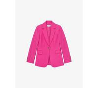 Reiss Womens Reiss Charli Linen-Blend Suit Jacket Pink 6