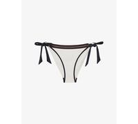 Reiss Womens Reiss Riva Colour-Block Side-Tie Stretch-Woven Bikini Bottoms Ivory 14