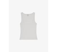 Reiss Womens Reiss Riva Square-Neck Ribbed Stretch-Cotton Vest White XS