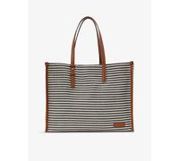 Reiss Womens Reiss Sacha Striped Canvas Tote Bag Navy Off White 1 Size