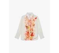 Reiss Womens Reiss x New York Botanical Garden Cilia Ramie Shirt Ivory 4