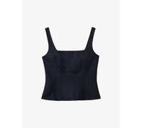 Reiss Womens Vy Mirabelle Square-neck Corset Linen Top 12