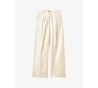 Reiss Womens White Astrid Wide-leg High-rise Stretch-cotton Trousers 12r