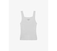 Reiss Womens White Dani Sweetheart-neck Sleeveless Stretch-knit Top Xs