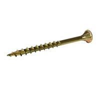 Reisser 8200S220500404 Cutter Pozi Countersunk Head Full Thread Yellow Tropicalized Woodscrew 200-Pieces, 5 mm Diameter x 40 mm Length