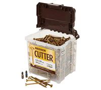 Reisser 82213520PB Cutter Pozi Countersunk Yellow Coated Woodscrew 2200-Pieces with 2 PZ2 Bits, 3.5 mm Diameter x 20 mm Length
