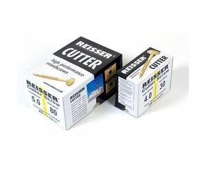 Reisser 8221S220450804 Cutter Csk Pozi Yellow Woodscrew 4.5 X 80Mm Cp (Box Of 200)