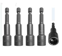 Reisser NS11BHL Impact Magnetic Bi-Hex Nut Setter 5-Pieces, 11 mm Diameter x 65 mm Length