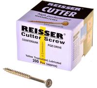 Reisser Wood Screw 8221S220500704 Cutter - CSK Pozi Yellow 5.0 x 70 mm - Box of 200