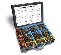 Reisser SC214MYCUTT 2480 Piece Logo Assorted Cutter Woodscrew Steel SortaCase, Yellow