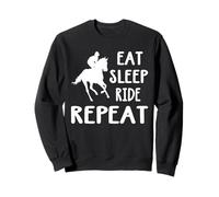 Reiter Spruch Eat Sleep Ride Repeat Pferd Reiten Sweatshirt