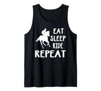 Reiter Spruch Eat Sleep Ride Repeat Pferd Reiten Tank Top