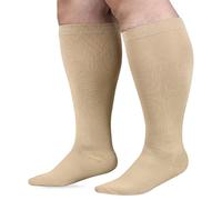 REITINGE 1 Pair Large Size Compression Socks For Women And Men Wide Calf Extra-Large Knee High Support Stockings For Circulation