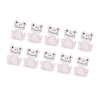 REITINGE 10Pcs Resin Frogs Figurine Miniature Decors Cartoon Animal Statues Ornaments For DIYer Terrarium Home Office Desk Garden Garden Miniature Figurines
