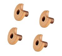 REITINGE 4Pcs Natural Sturdy Wood Cabinet Pulls Florals Shape Handles Accessory for Childrens Furniture with Installation Set Single Hole Wood Cabinet Hardware