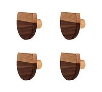 REITINGE 4Pcs Natural Sturdy Wood Cabinet Pulls Florals Shape Handles Accessory for Childrens Furniture with Installation Set Single Hole Wood Cabinet Hardware
