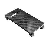 REITINGE Adjustable Computer Case Cart with Easy to Carry Handle Carbon Fibers Texture Movable Bracket Base Portable CPU Holder