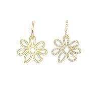 REITINGE Asymmetric Dangle Earrings Unique Hollow Flower Drop Earrings Statement Jewelry Fashion Simple Small Hoop Earring