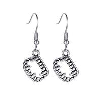 REITINGE Bat Dangle Earrings Women Jointed Skeleton Long Ear Drop Earrings Halloween Goth Punk Costume Accessories