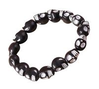 REITINGE Bracelets,Hip Hop Styles Skull Head Beaded Bracelet Unisex Streetwear Handchain Elastic Wristchain Handmade Fashion Accessory
