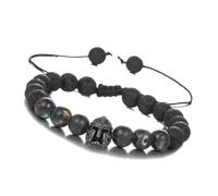 REITINGE Bracelets,Roman Knight Helmets Beaded Bracelet with Stones Unisex Fashion Accessory Zircon Texture Suitable for Any Occasion