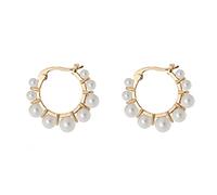 REITINGE Chinese Restaurant Fourth Season Zhao Liying Same Earrings for Shell Bead Ear Buckle Earrings Clear Earring