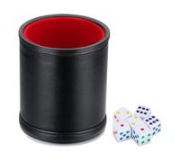 REITINGE Dices Game Props Shake Container PU Leather Supplies Cup Bracket Roll the Board Game Cups Containers Quiet Dices Rolling Cup