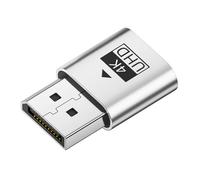 REITINGE DisplayPort Display Emulator EDID Emulator Plug 4K for Professional Designers Programmers Miniature/Display Port Option Multiple Monitors Link