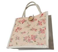 REITINGE Fashion Fabric Bag Bag With Flower Pattern Top Handle Bags Casual Textbook Handbag For Fashion Women