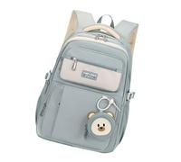 REITINGE Fashionable School Bag for Women Comfortable and Practical Backpack with Stylish Plush Pendant for Various Occasion Student Bag