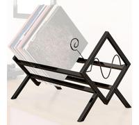 REITINGE Industrial Metal Bookcase with Adjustable Compartments for Home Library Organization Carbon Steel Storage Shelf