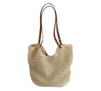 REITINGE Large Capacity Single Shoulder Beach Bag for Women Bucket Bag Casual Handbag for Poolside and Outdoor Activity