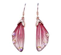 REITINGE Multiple Fantasy Rhinestones Cicada Earrings Fairy Butterfly Gradient Rainbow Long Dangle Earrings