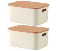REITINGE Multipurpose Cream Storage with Moisture-Resistant Lid, Stackable Modular Box for Small Space Optimization Multipurpose Desktop Storage Bins