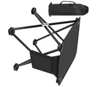 REITINGE Portable Folding Stool Suitable for Outdoor Activity Large Seat Space Nonslip Feet Storage Compartment Camping Essential Large Seat Space & Side Pockets Camping Essential