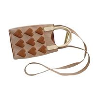 REITINGE Stylish Love Knit Pattern Crossbody Bag Adjustable Strap for Women Comfortable Wear Spacious Interior Shoulder Bag Heart Crossbody Bag