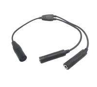 REITINGE Twin Plugs Aviation Headsets Adapter 5 Pin Connectors for Communication Systems Aircraft Signals Transmission General Aviation Helicopter Headsets Converter