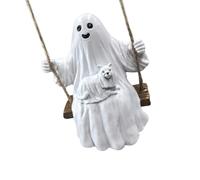 REITINGE Unique Resin Specters on Swing Figurine Enchanting Resin Swing Specters Halloween Accessory for a Haunting Environment