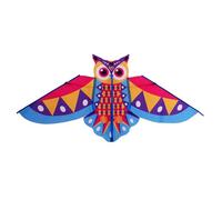 REITINGE Windproof Owl Kites for Outdoor Play 190T Polyester Fabric Glass Fiber Frame Ensures Stable Flight Easy Fold Storage Colorful Bright Color Kites