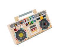 REITINGE Wooden Busy Sensory Board Toy Tape Recorder with Music Circuit Switches Simulation Sound Effects Educational Educational Music Toy