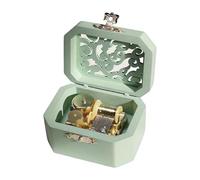 REITINGE Wooden Hollowout Carving Music Box with Wind Up Operations Classical Melodies for Decorative Home Accent Musical Gift Wooden Music Box