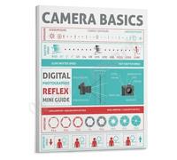 REIUAFWYGV Camera Fundamentals Poster Photography Cheat Sheet for Aperture ISO and Shutter Speed(Unframed,16x24inch(40x60cm))
