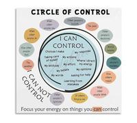 REIUAFWYGV Circle of Control Guide Poster for Mental Wellness and Anxiety Educational Canvas Wall-Art for Room Home Office and Study Decor(Framed,16x24inch(40x60cm))