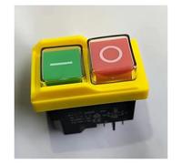 REIUAFWYGV DZ04 4 Pins Waterproof Electromagnetic Push Button Switches ON OFF Start Stop Switch for Grinding Machine 250VAC 8(6) A