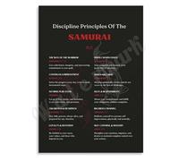 REIUAFWYGV Focus and Discipline Poster Philosophical Principles Wall-Art for Home Office Motivational Space Bedroom Living Room Decor(Unframed,16x24inch(40x60cm))