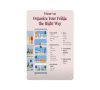 REIUAFWYGV Food Hygiene Refrigerator Organization Guide Printable Wall Decor for Kitchen Home Office(Framed,08x12inch(20x30cm))