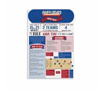 REIUAFWYGV How to Play Shuffleboard Canvas Print Official Rules Guide Wall-Art Decor for Game Room Basement Pub Style Man Cave(Unframed,12x18inch(30x45cm))