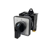 REIUAFWYGV Rotary Cam Switch Rail Mounting 3 Position 2 Poles 690V 20A Selector Changeover Control Circuit Dual Power YMW42-20/2