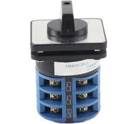REIUAFWYGV Rotary Switch 3 Postion 690V 63A 2 Pole 8 Terminal YMW26-63/2 Switch