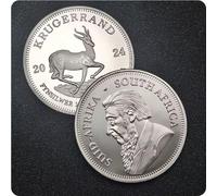 REIWAN Commemorative Coin 2024 South African Krugerrand Commemorative Coins Silver Plated Collectible Coin Challenge Coin Souvenir Gifts
